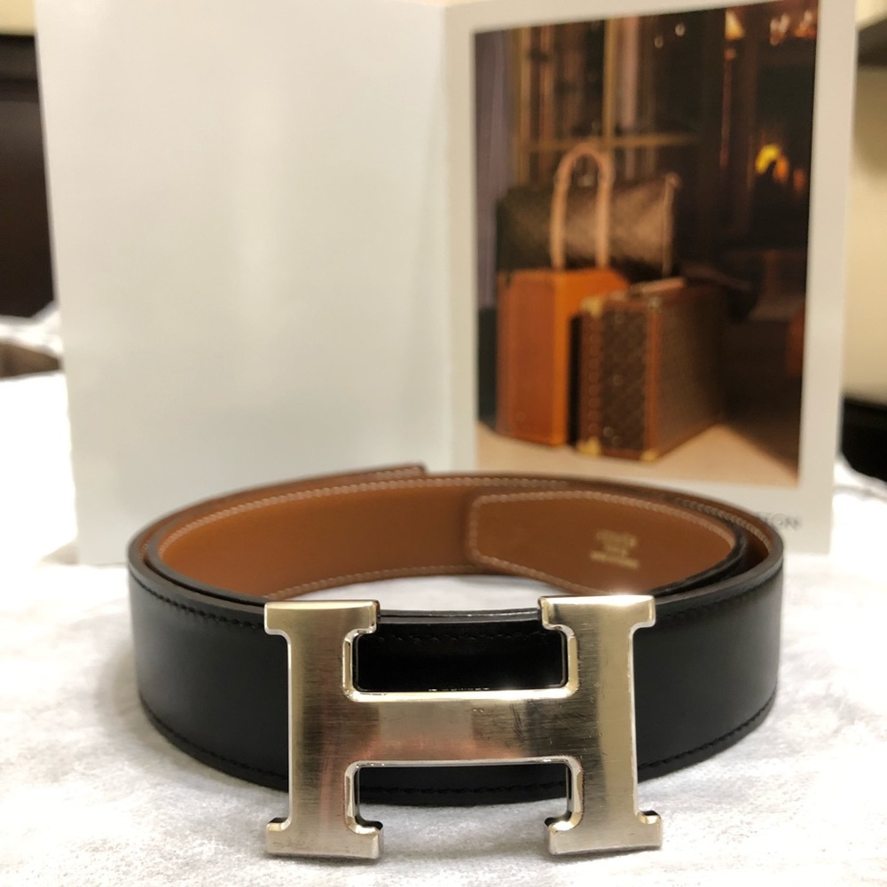 Hermès H Belt Buckle & Reversible leather strap